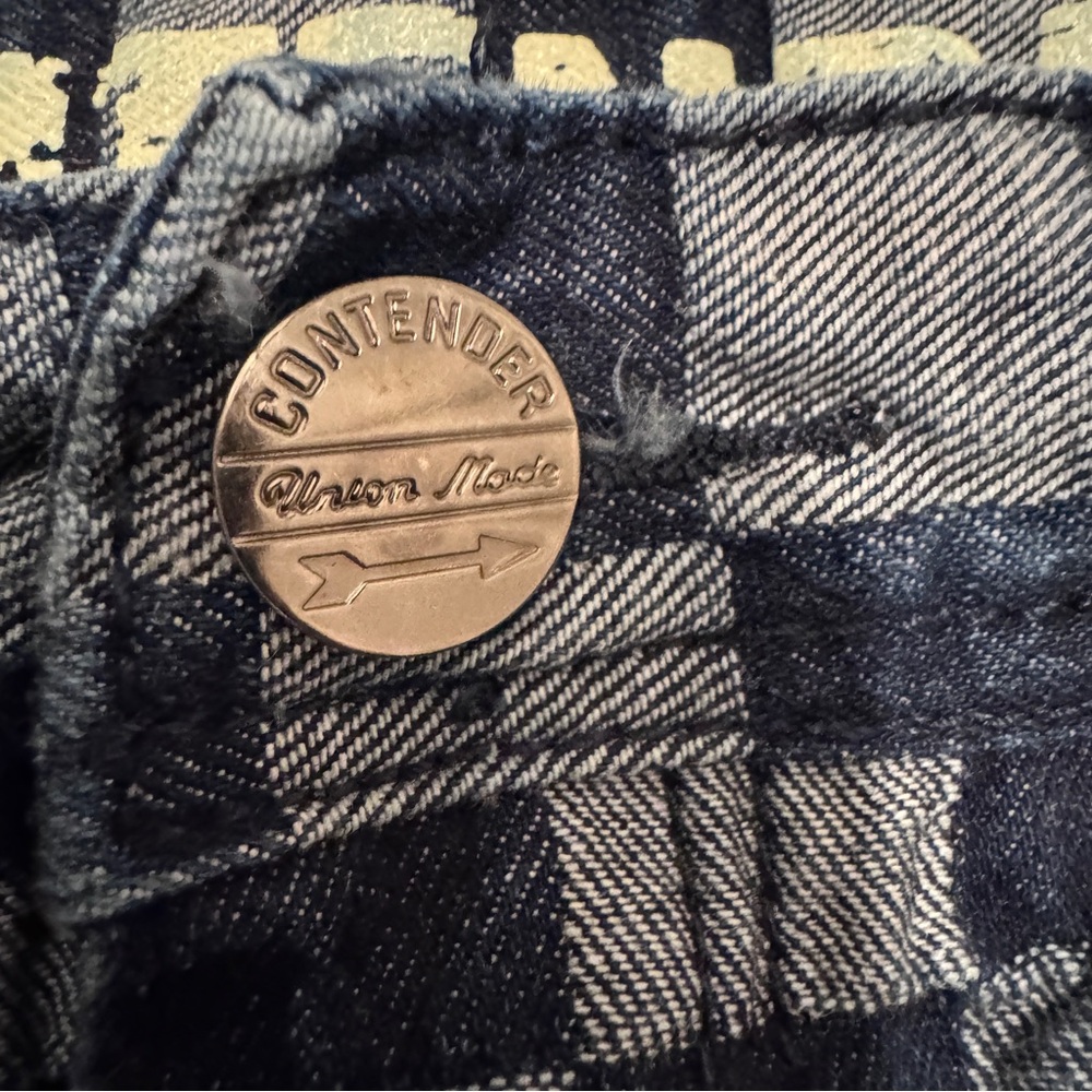 Contender Checkerboard Denim Shorts Men’s Size 40 Blue Skate Streetwear - Picture 7 of 11